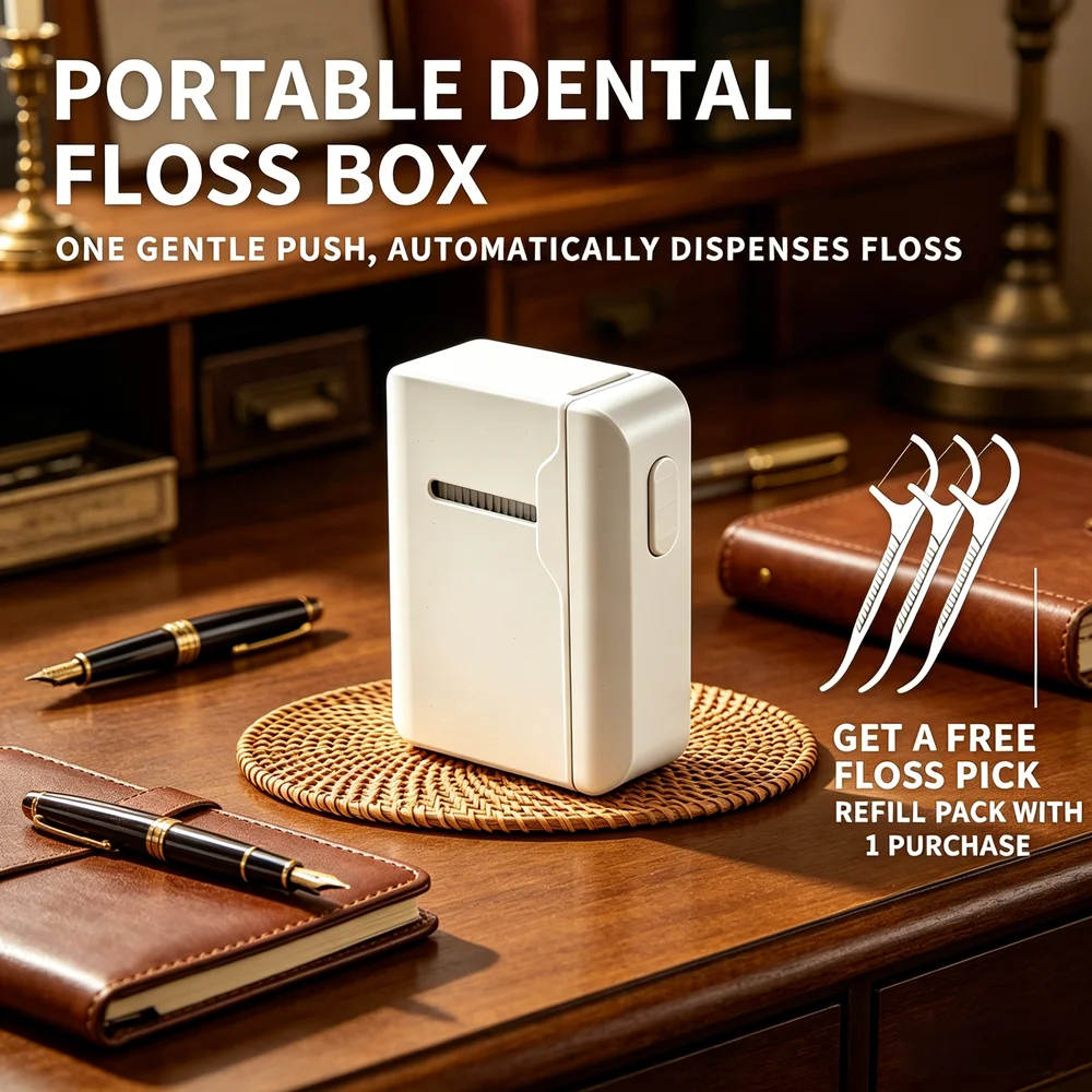 80Pcs Dental Floss Sticks with Auto Pop-Up Floss Dispenser, Portable Storage Holder, Oral Care Kit for Home & Travel
80Pcs Dental Floss Sticks with Auto Pop-Up Floss Dispenser, Portable Storage Holder, Oral Care Kit for Home & Travel