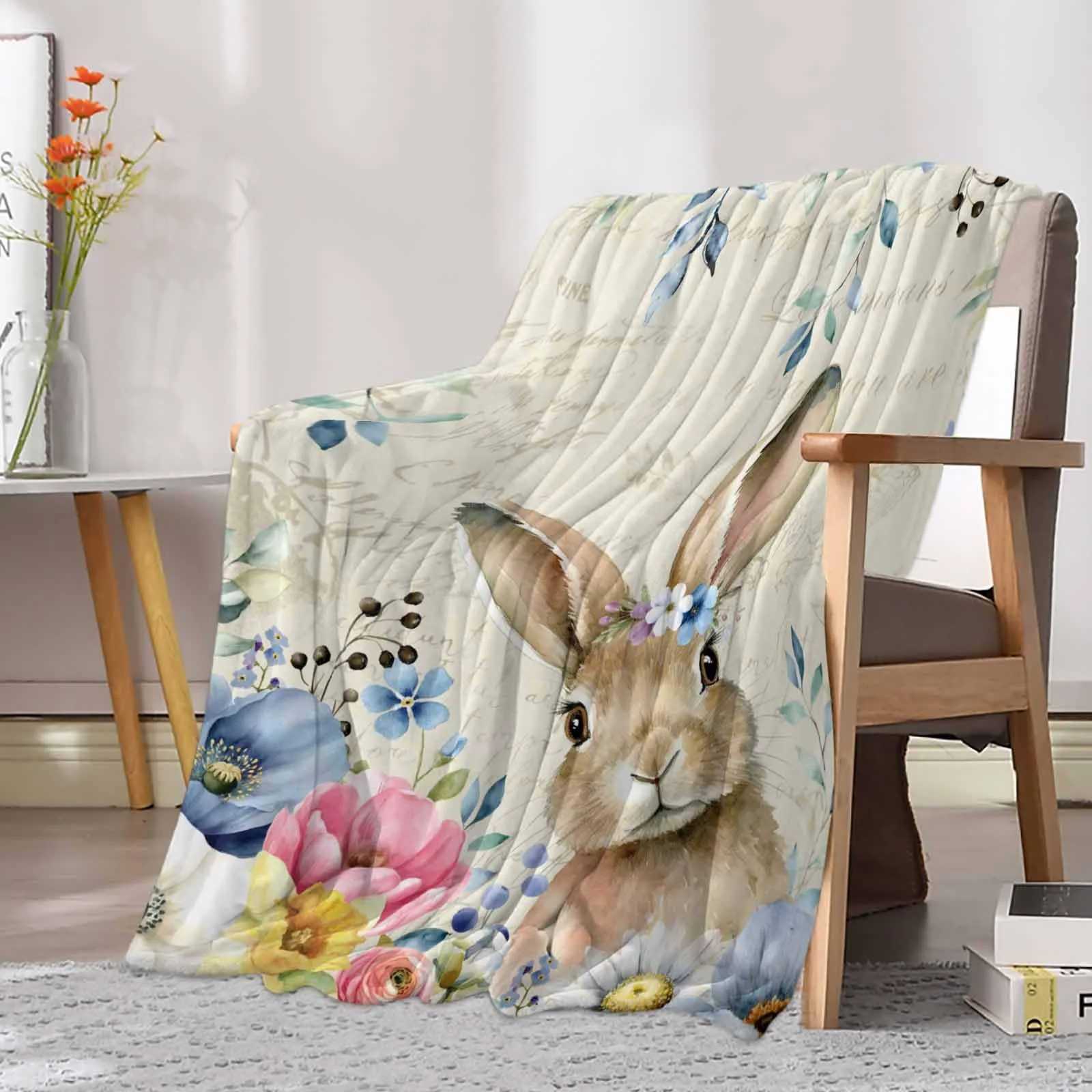 Флисовое одеяло VIKAMA «Пасхальный кролик», с мягким акварельным принтом кролика, легкое одеяло с цветочным узором для дивана и кровати, декор для дома
Флисовое одеяло VIKAMA «Пасхальный кролик», с мягким акварельным принтом кролика, легкое одеяло с цветочным узором для дивана и кровати, декор для дома
