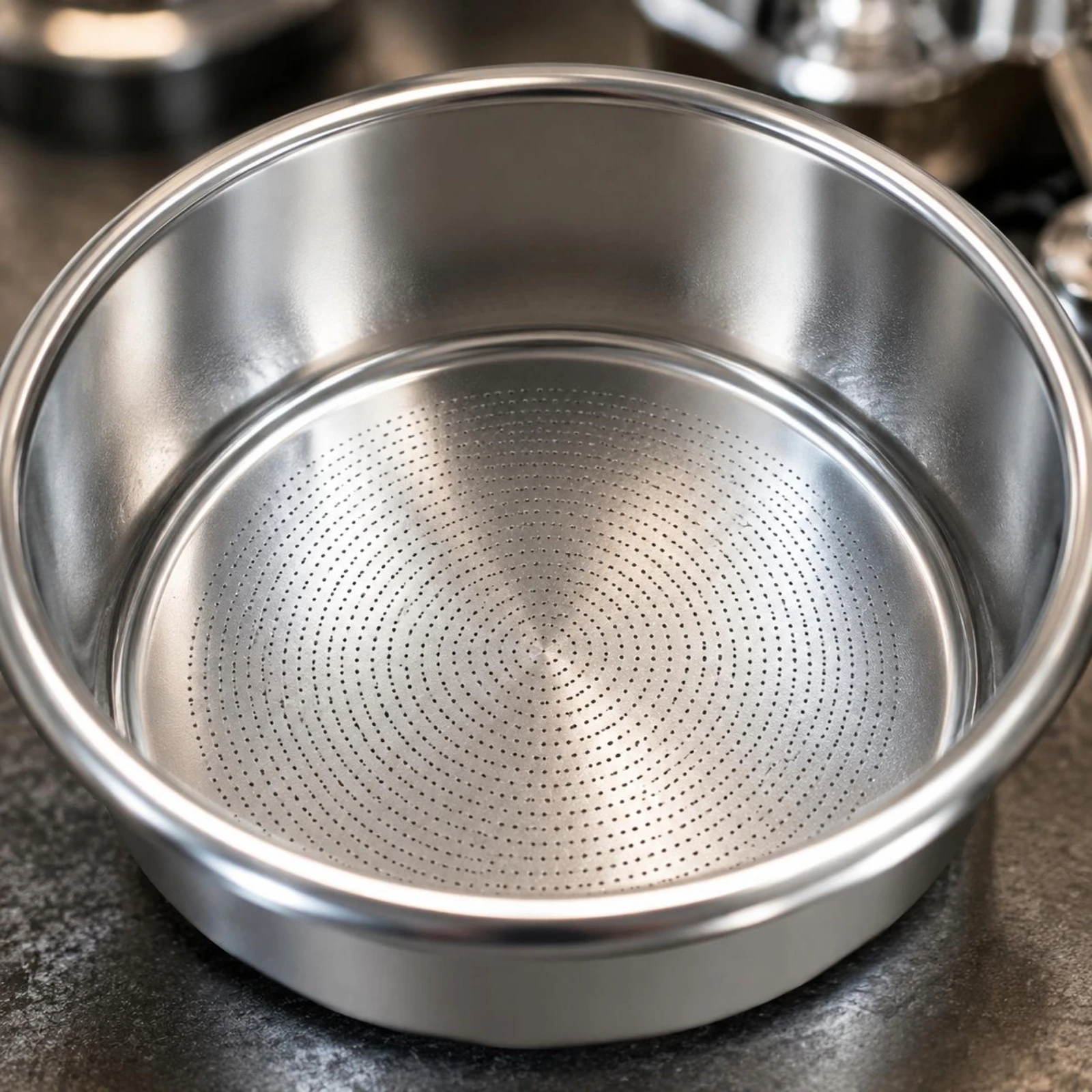 Stainless Steel Coffee Filter Basket Rolled Rim Portafilter Basket Round Cup Shape Easy to Clean for Restaurants, Tea Shops
Stainless Steel Coffee Filter Basket Rolled Rim Portafilter Basket Round Cup Shape Easy to Clean for Restaurants, Tea Shops