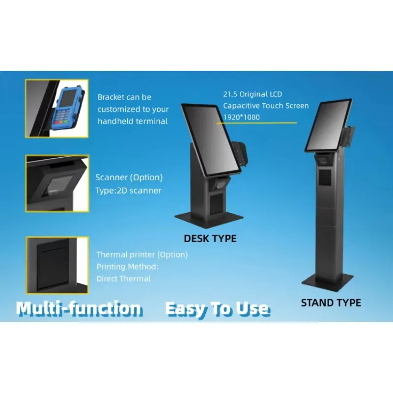 Kiosk - Multi-Function Payment System with QR Scanner 21.5" Touchscreen Self-Ordering
Kiosk - Multi-Function Payment System with QR Scanner 21.5" Touchscreen Self-Ordering