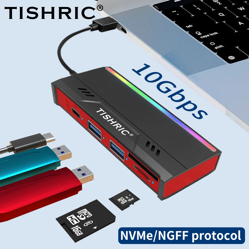 TISHRIC M.2 SSD-корпус, внешний многофункциональный портативный чехол NVME/NGFF, поддержка двухпротокольной коробки 2230/42/60/80 для портативных ПК
TISHRIC M.2 SSD-корпус, внешний многофункциональный портативный чехол NVME/NGFF, поддержка двухпротокольной коробки 2230/42/60/80 для портативных ПК
