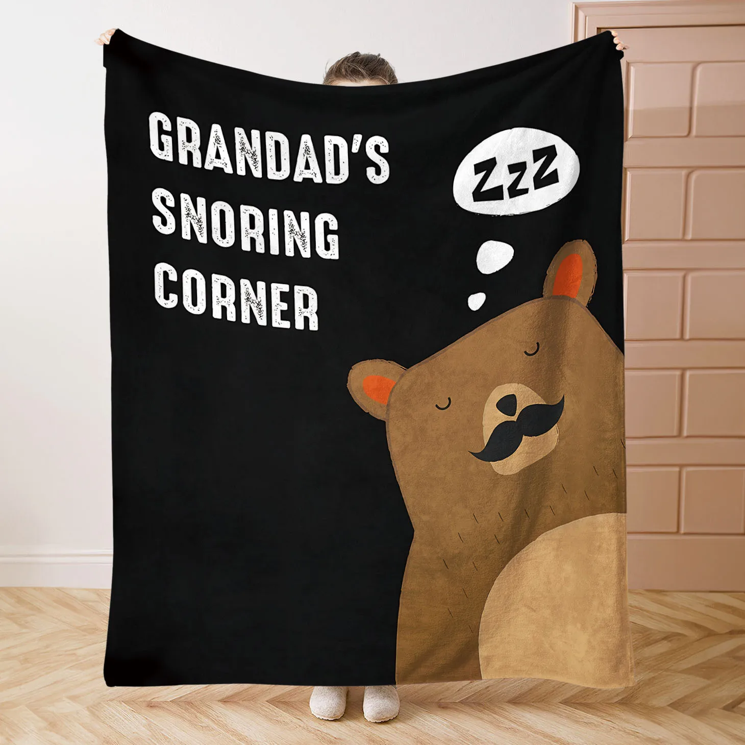 Grandad's Snoring Corner Blanket with Grandpa Bear Zzz Sleep Design Ultra-Soft Flannel Bedspread for Rooms or Cozy Gifts
Grandad's Snoring Corner Blanket with Grandpa Bear Zzz Sleep Design Ultra-Soft Flannel Bedspread for Rooms or Cozy Gifts
