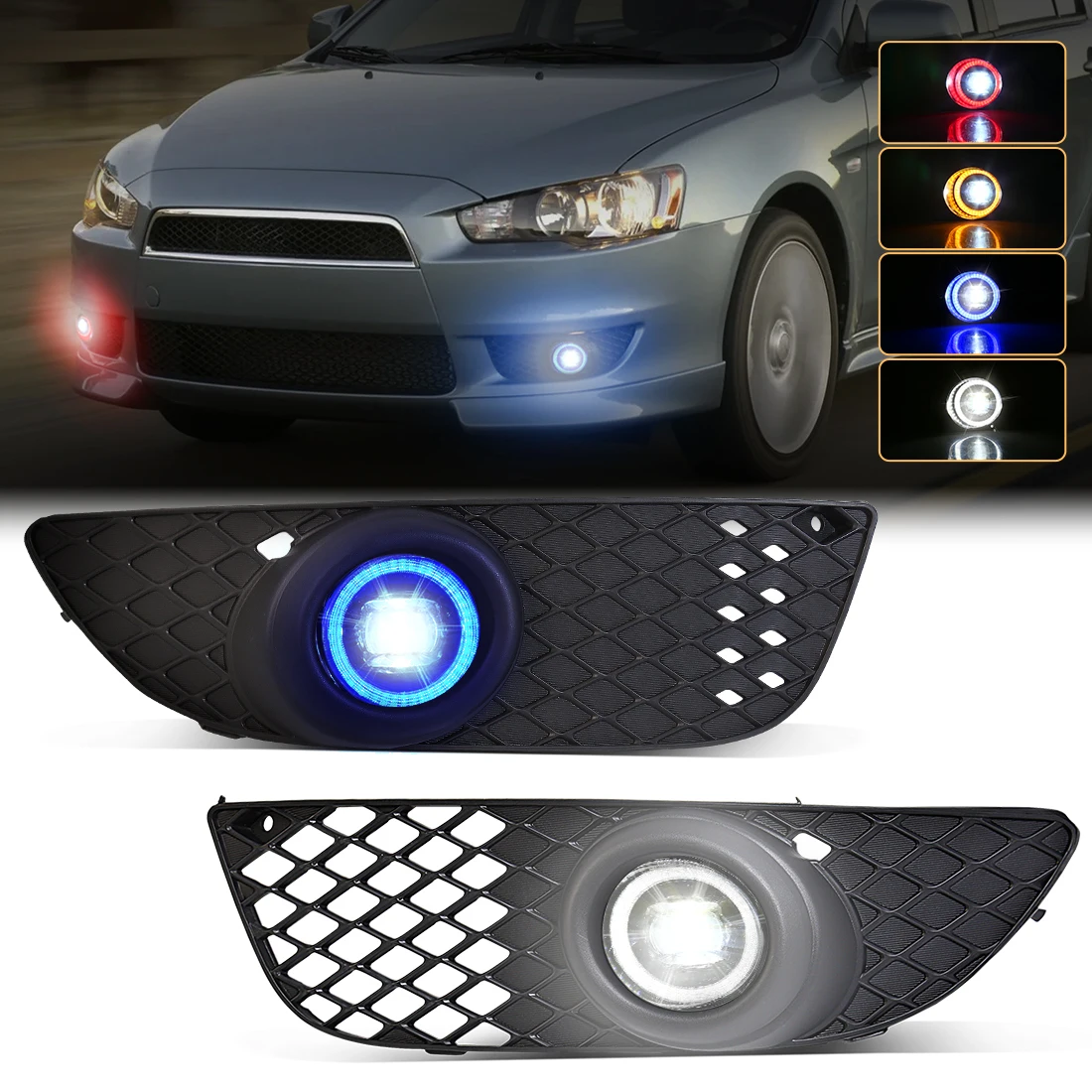 For Mitsubishi Lancer 2008-2014 LED Fog Lamp Multicolor Daytime Running Lamp with High Density LED Beads Car Accessories LED DRL
For Mitsubishi Lancer 2008-2014 LED Fog Lamp Multicolor Daytime Running Lamp with High Density LED Beads Car Accessories LED DRL
