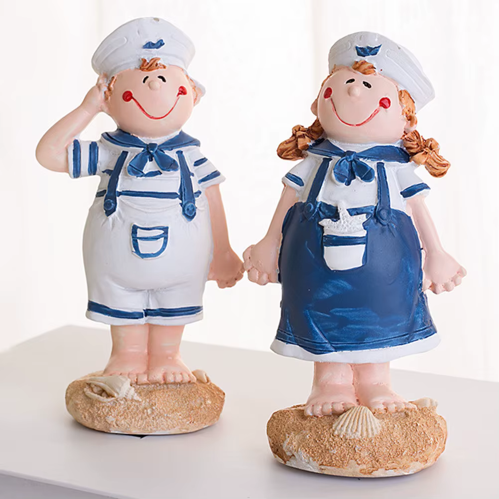 2Pcs Premium Resin Navy Lovers Ornaments Adorable Desktop Decoration Forever Love Mediterranean Style Lover Sculpture
2Pcs Premium Resin Navy Lovers Ornaments Adorable Desktop Decoration Forever Love Mediterranean Style Lover Sculpture