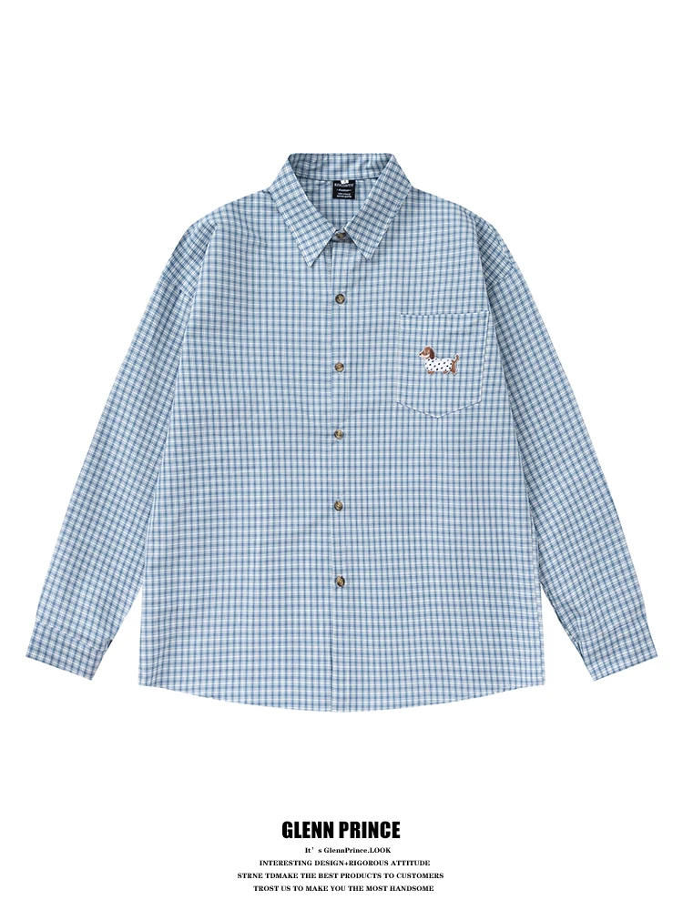 Мужская рубашка GPstudio в стиле оверсайз, в клетку, длинная, ретро, из чистого хлопка, универсальная, повседневная, на пуговицах, для весны и осени
Мужская рубашка GPstudio в стиле оверсайз, в клетку, длинная, ретро, из чистого хлопка, универсальная, повседневная, на пуговицах, для весны и осени