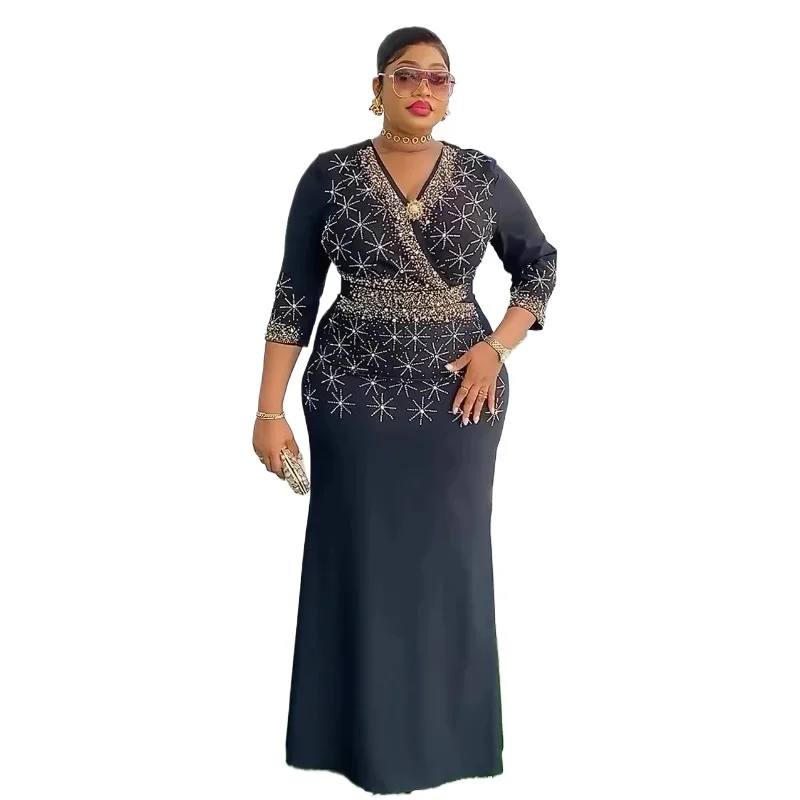 Elegant Ladies Party Dresses African Clothes Luxury Diamonds Long Dress Summer Bodycon Maxi Robe Ankara Dashiki Kaftan Gown
Elegant Ladies Party Dresses African Clothes Luxury Diamonds Long Dress Summer Bodycon Maxi Robe Ankara Dashiki Kaftan Gown