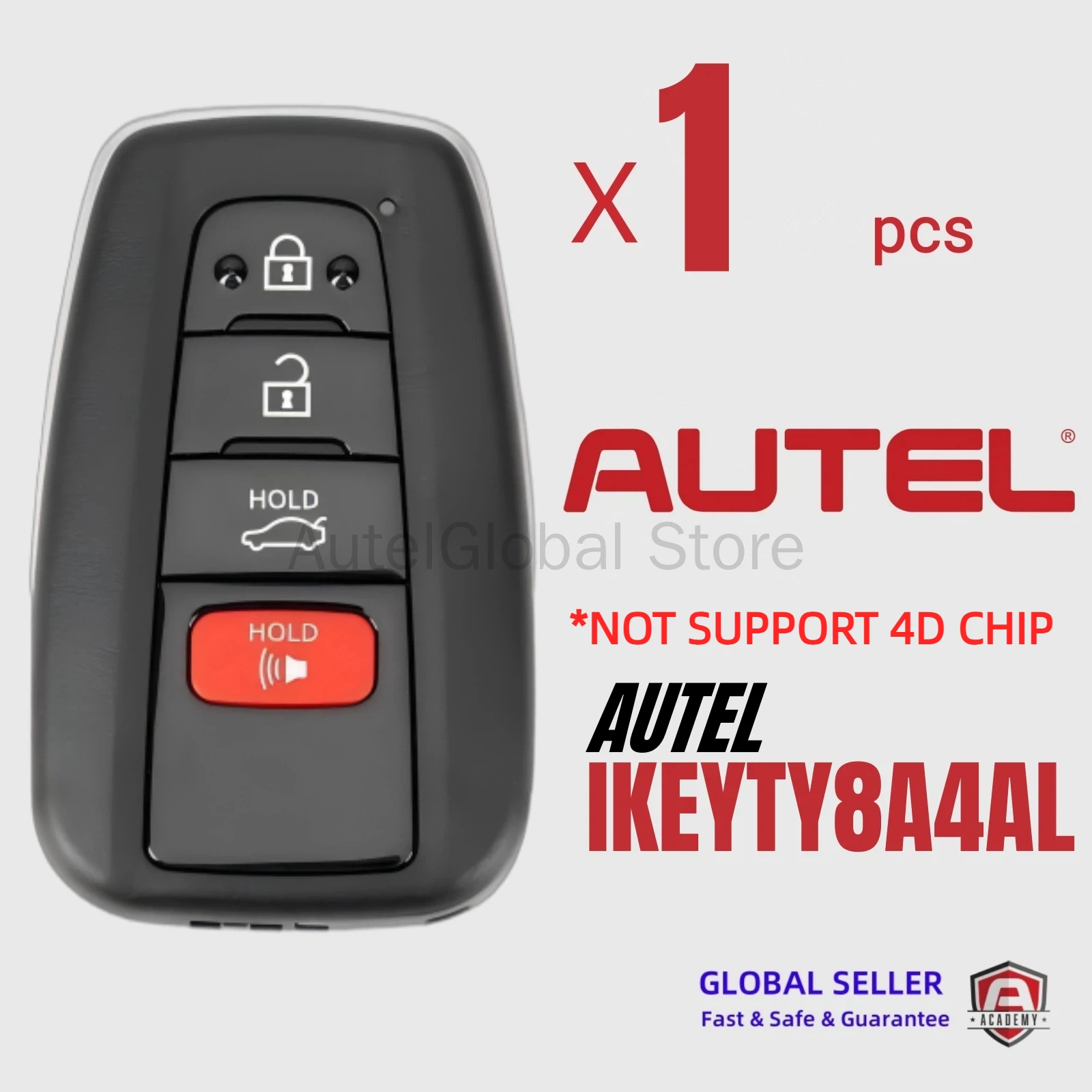 1PCS Autel IKEYTY8A4BL IKEYTY8A4AL Universal Smart Remote Key 3+1 Buttons For Toyota For Autel Smart Key For KM100 IM508 IM608
1PCS Autel IKEYTY8A4BL IKEYTY8A4AL Universal Smart Remote Key 3+1 Buttons For Toyota For Autel Smart Key For KM100 IM508 IM608