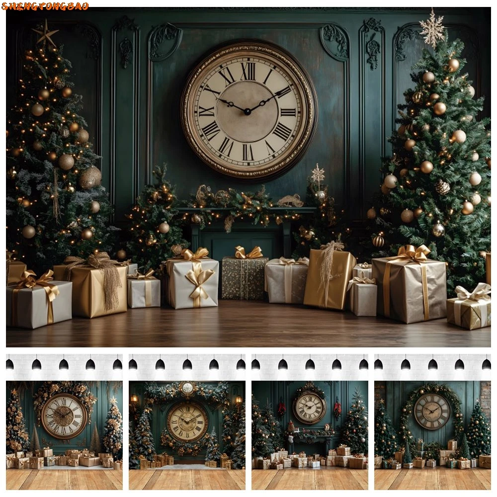 Green Christmas Clock Backdrop Xmas Tree Gifts Baby Kids Portrait Family New Year Party Photography Background Decor Photostudio
Green Christmas Clock Backdrop Xmas Tree Gifts Baby Kids Portrait Family New Year Party Photography Background Decor Photostudio
