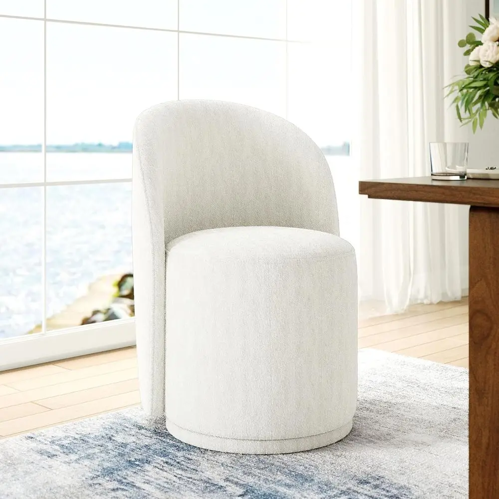 Swivel Barrel Chairs, Upholstered for Living, Bedroom, Dining, and Vanity Spaces - Beige Chenille, Set of 1
Swivel Barrel Chairs, Upholstered for Living, Bedroom, Dining, and Vanity Spaces - Beige Chenille, Set of 1