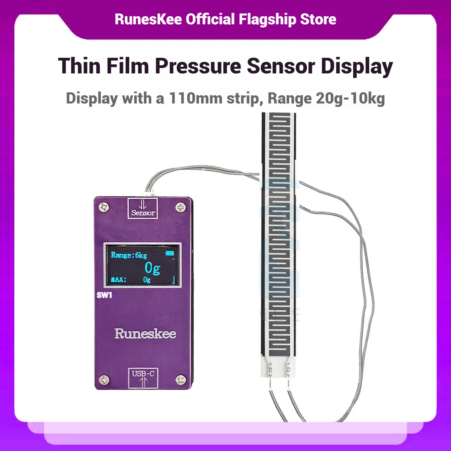 10kg 110mm Strip with Digital Thin Film Pressure Sensor Display CMCU-05A Pressure Transmitter Module DIY Transducer
10kg 110mm Strip with Digital Thin Film Pressure Sensor Display CMCU-05A Pressure Transmitter Module DIY Transducer