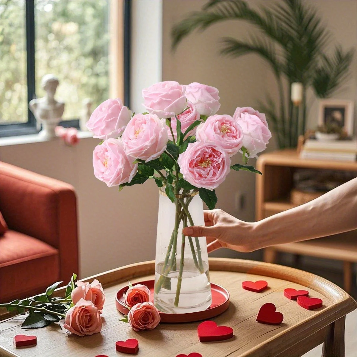 5 件 3.9in Big Bloom Rose Artificial Flowers Real Touch Faux Rose 17.7 Inch Long Stem Austen Roses Peonies Fake Flowers
5 件 3.9in Big Bloom Rose Artificial Flowers Real Touch Faux Rose 17.7 Inch Long Stem Austen Roses Peonies Fake Flowers
