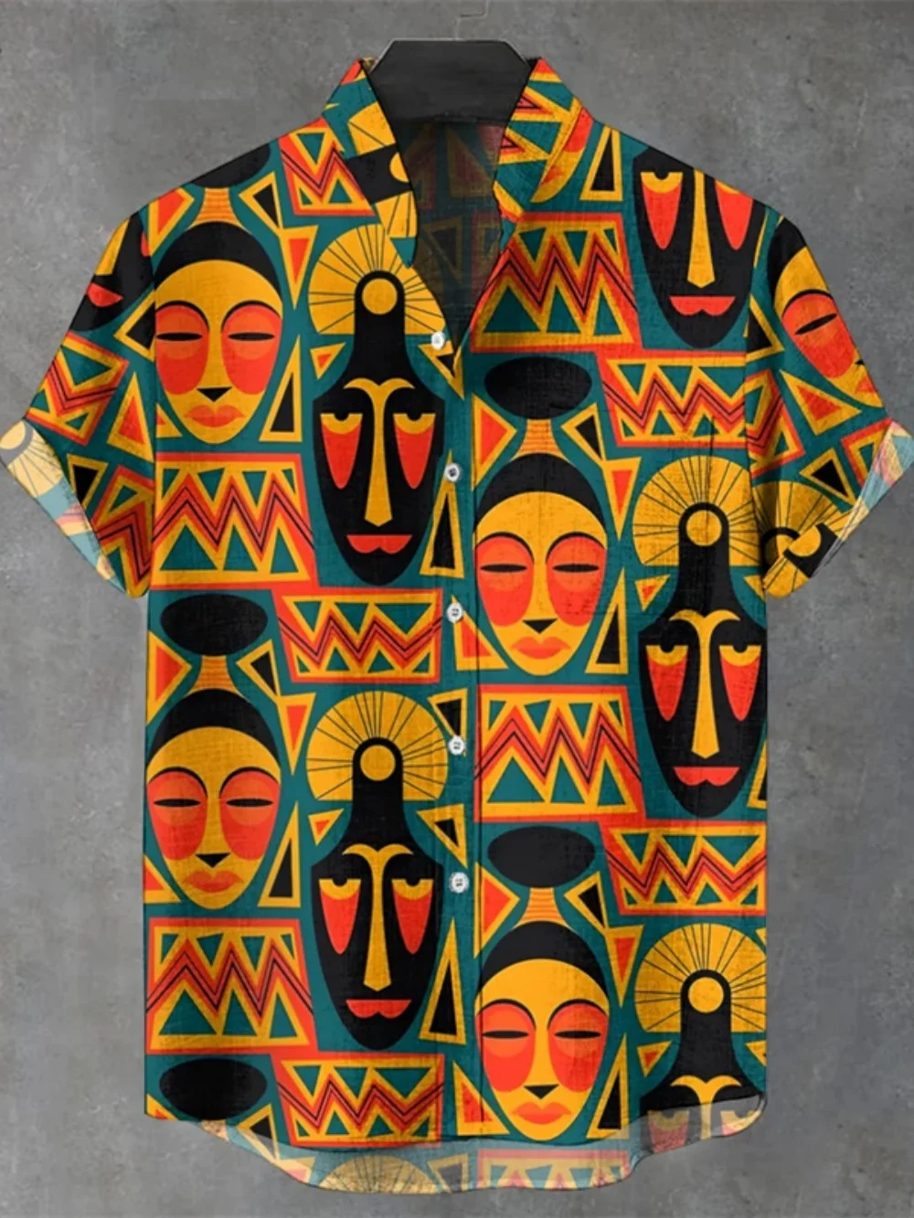 Мужская летняя рубашка с коротким рукавом с абстрактным 3D принтом, воротник-стойка, кардиган на пуговицах, высококачественная уличная повседневная мода
Мужская летняя рубашка с коротким рукавом с абстрактным 3D принтом, воротник-стойка, кардиган на пуговицах, высококачественная уличная повседневная мода