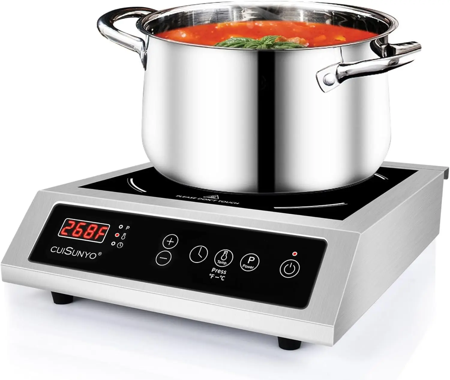 3500W Commercial Induction Countertop Burner Professional Portable 240V Induction Cooktop 10 Power Levels with 12 Timer
3500W Commercial Induction Countertop Burner Professional Portable 240V Induction Cooktop 10 Power Levels with 12 Timer