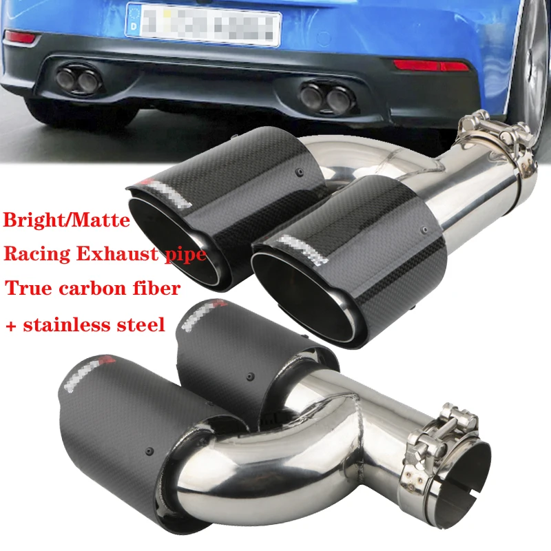 H-type double tube carbon fiber tail throat universal 63-89mm Car Carbon Fibre Burnishing Double Out Glossy Exhaust Muffler tips
H-type double tube carbon fiber tail throat universal 63-89mm Car Carbon Fibre Burnishing Double Out Glossy Exhaust Muffler tips
