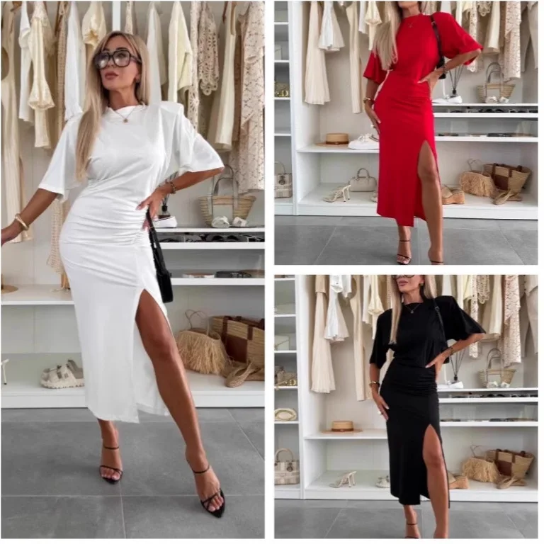 Spring Summer Women's Sexy Side Slit Drawstring Maxi Dress Trendy Long Dresses Bodycon Evening Gown Party Club Outfit Clothing
Spring Summer Women's Sexy Side Slit Drawstring Maxi Dress Trendy Long Dresses Bodycon Evening Gown Party Club Outfit Clothing