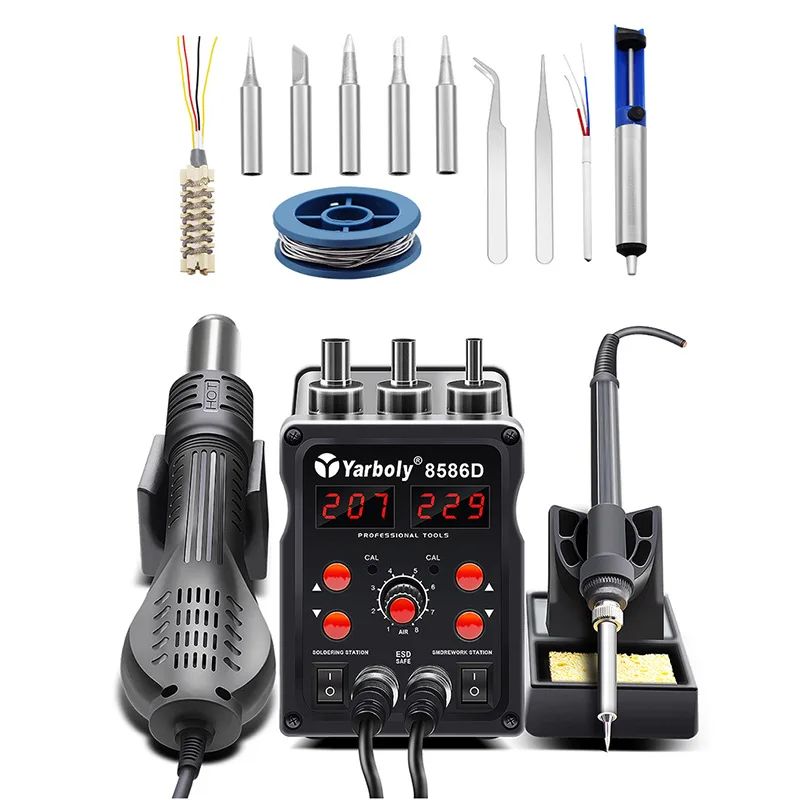 yyhcHot air gun constant temperature welding station 8586D hot air gun electric soldering iron maintenance station
yyhcHot air gun constant temperature welding station 8586D hot air gun electric soldering iron maintenance station