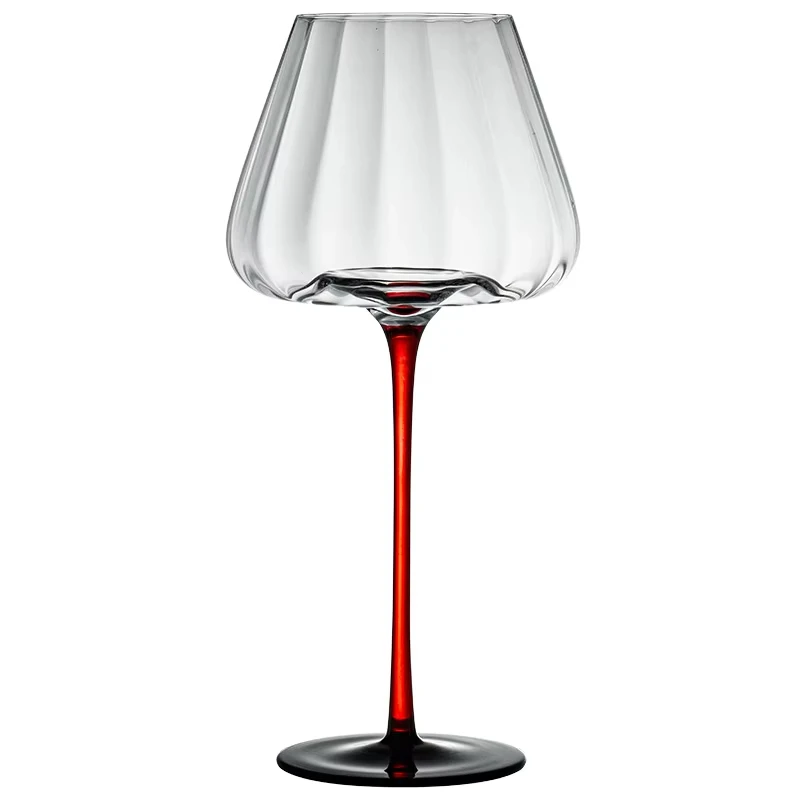 700ml Bordeaux Wine Glasses Large Capacity Striped Red Rods Crystal Goblet Prismatic Design Household Reducing Wine Cup
700ml Bordeaux Wine Glasses Large Capacity Striped Red Rods Crystal Goblet Prismatic Design Household Reducing Wine Cup