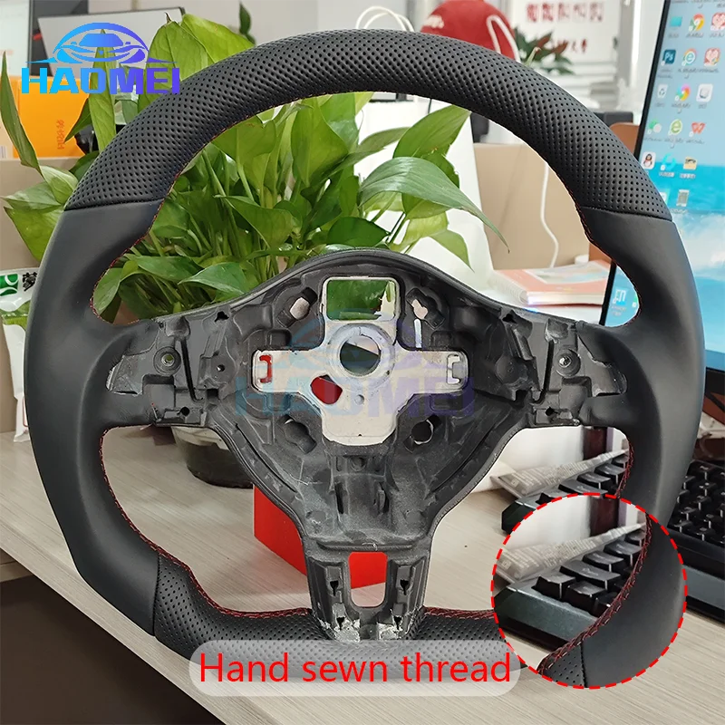 The steering wheel for the Vw Golf 6 GTI GTD R 2009-2013 Polo GTI Tiguan Passat R-Line models is made of leather material
The steering wheel for the Vw Golf 6 GTI GTD R 2009-2013 Polo GTI Tiguan Passat R-Line models is made of leather material