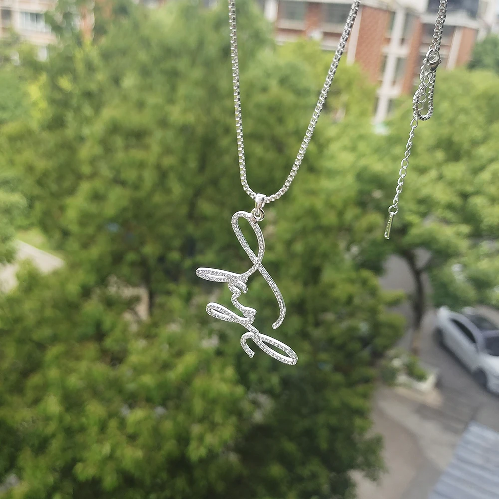 DODOAI Custom Name Necklace Crystal Pendant Personalized Cursive Necklace with Different Fonts Custom Jewelry for Men Women
DODOAI Custom Name Necklace Crystal Pendant Personalized Cursive Necklace with Different Fonts Custom Jewelry for Men Women