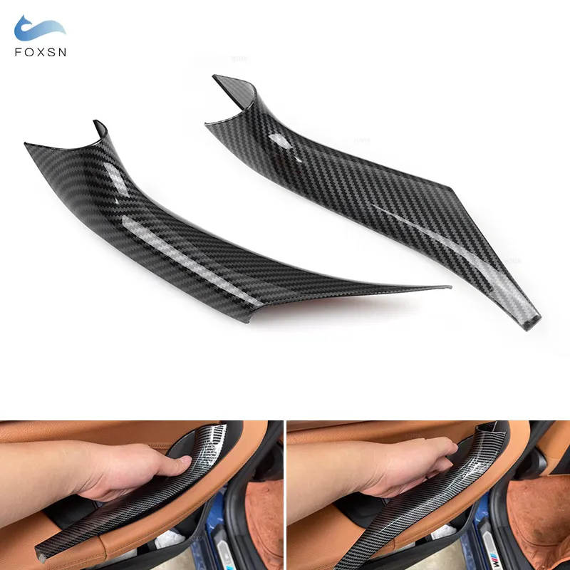 For BMW X3 X4 G01 G02 2018 2019 2020 2021 2022 ABS Black / Carbon Fiber Texture Car Interior Door Handle Panel Pull Cover Trim
For BMW X3 X4 G01 G02 2018 2019 2020 2021 2022 ABS Black / Carbon Fiber Texture Car Interior Door Handle Panel Pull Cover Trim