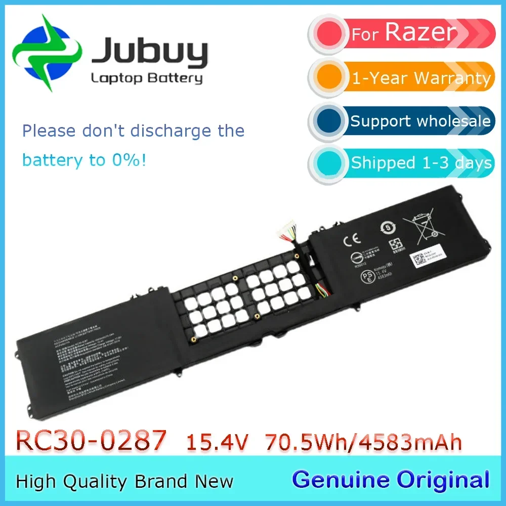 RC30-0287 Оригинальный аккумулятор для ноутбука 15,4 В 70,5 Втч для Razer Blade Pro 17 2019 года i7-9750H RZ09-02876 и т. д.
RC30-0287 Оригинальный аккумулятор для ноутбука 15,4 В 70,5 Втч для Razer Blade Pro 17 2019 года i7-9750H RZ09-02876 и т. д.