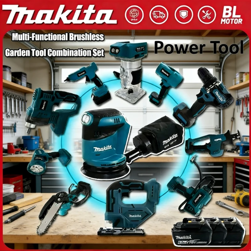Makita Brushless Cordless Electric Impact Hammer Drill Angle Grinder Electric Circular Saw For Makita Battery Power Tool Set
Makita Brushless Cordless Electric Impact Hammer Drill Angle Grinder Electric Circular Saw For Makita Battery Power Tool Set