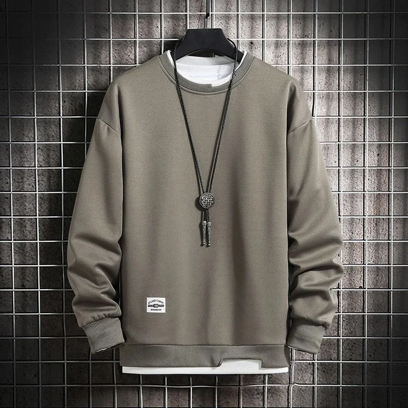 Spring Men's Hoodies Casual Sweatshirts Fake Two Pieces Multi Color O-Neck Tops Fashion Harajuku Style Male Sweatshirt Hip Hop
Spring Men's Hoodies Casual Sweatshirts Fake Two Pieces Multi Color O-Neck Tops Fashion Harajuku Style Male Sweatshirt Hip Hop