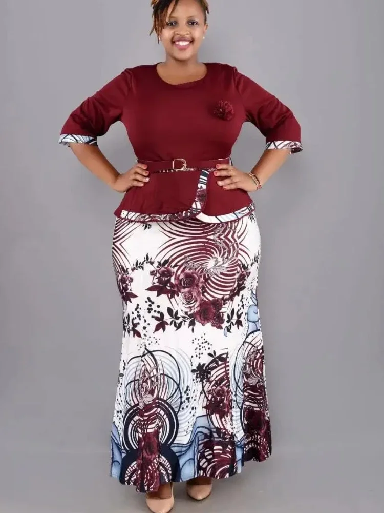 4XL-6XL Christmas Two Piece Set Tops and Long Skirt African Clothes for Women Plus Size Clothing Dashiki Robe Femme Party Suit
4XL-6XL Christmas Two Piece Set Tops and Long Skirt African Clothes for Women Plus Size Clothing Dashiki Robe Femme Party Suit