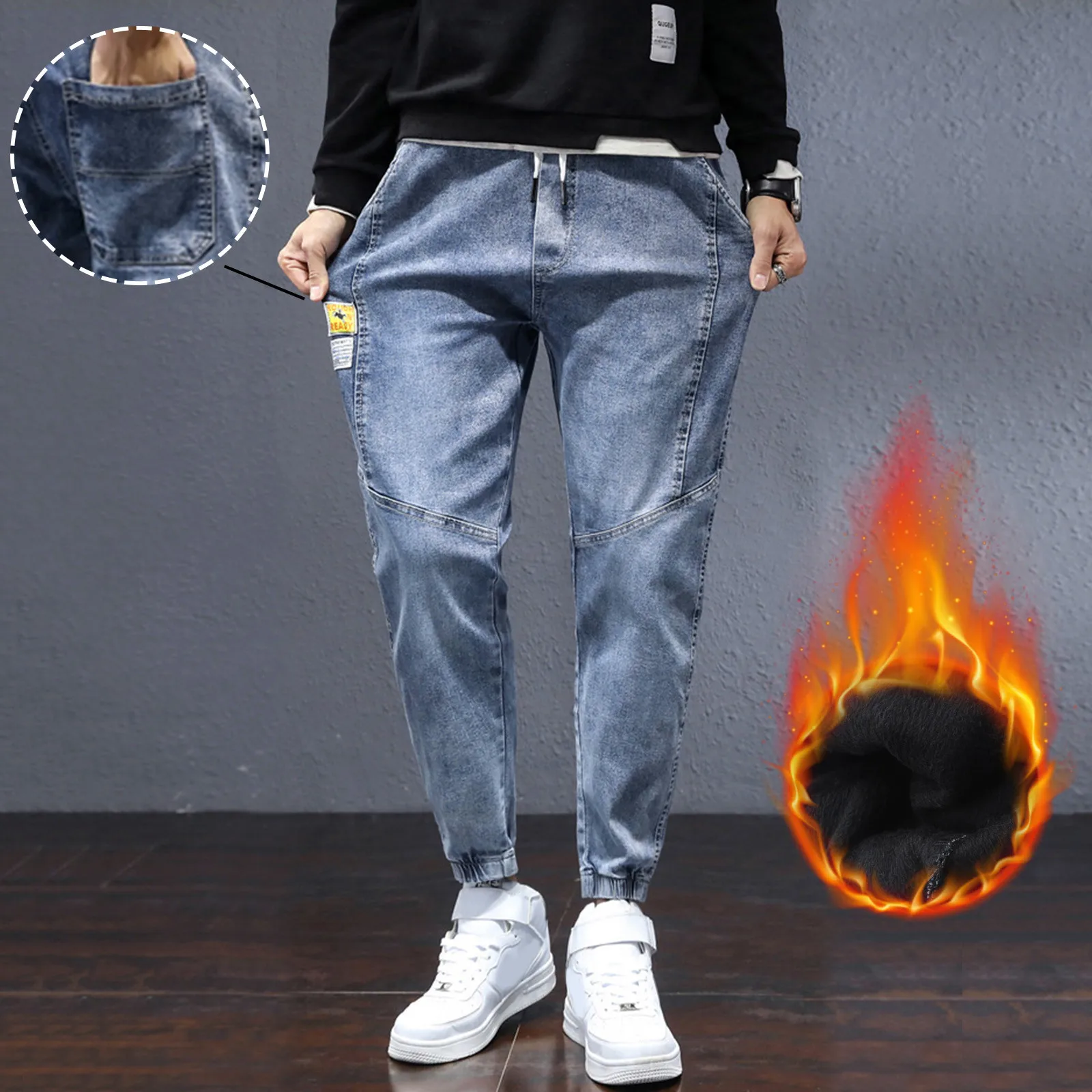 Loose Warm Pants Men Daily Trousers Hip Hop Outdoor Casual Ankle Length Pant Fashion Streetwear Pocket Sweatpants
Loose Warm Pants Men Daily Trousers Hip Hop Outdoor Casual Ankle Length Pant Fashion Streetwear Pocket Sweatpants