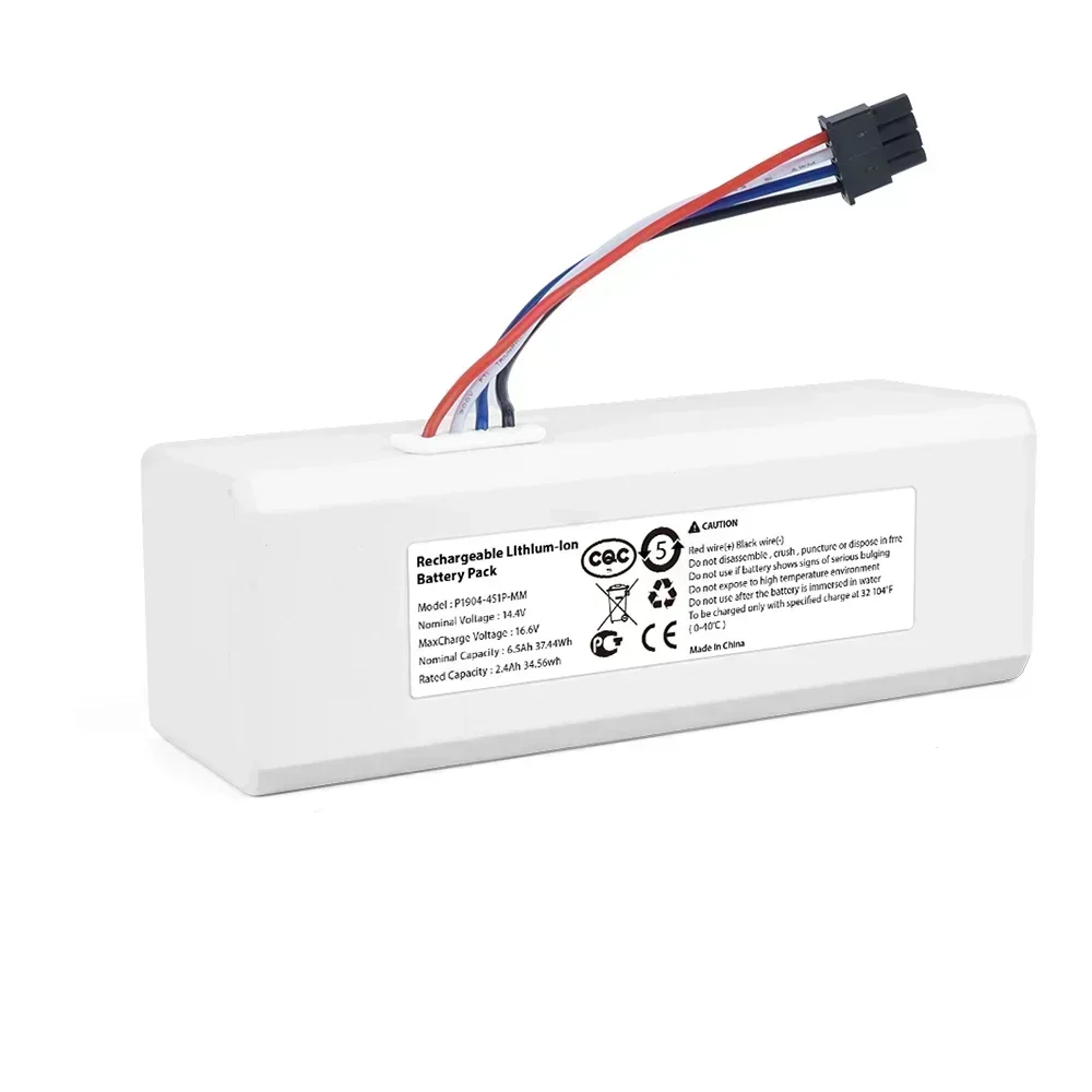 14.4V 12800mAh P1904-4S1P-MM for Xiaomi MiJia 1C STYTJ01ZHM Mi Robot Vacuum Cleaner Accessories Original Part Battery pack
14.4V 12800mAh P1904-4S1P-MM for Xiaomi MiJia 1C STYTJ01ZHM Mi Robot Vacuum Cleaner Accessories Original Part Battery pack