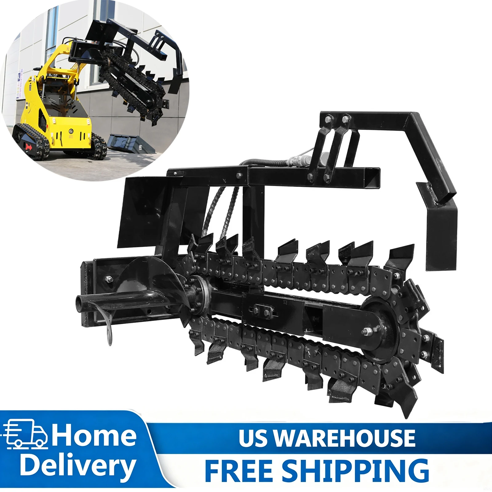 MACHPRO Mini Skid Steer Trencher Attachment | Ideal for Orchard, Irrigation & Pipe Laying Projects | Free Shipping
MACHPRO Mini Skid Steer Trencher Attachment | Ideal for Orchard, Irrigation & Pipe Laying Projects | Free Shipping