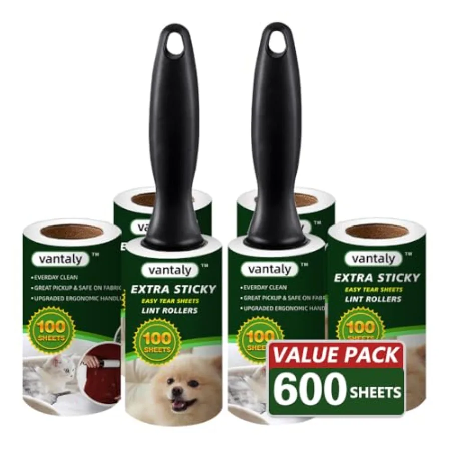 Lint Rollers for Pet Hair Extra Sticky, 600 Sheets Value Set Lint Roller with 2 Upgraded Handles, 6 Rollers Portable Pet Lint R
Lint Rollers for Pet Hair Extra Sticky, 600 Sheets Value Set Lint Roller with 2 Upgraded Handles, 6 Rollers Portable Pet Lint R