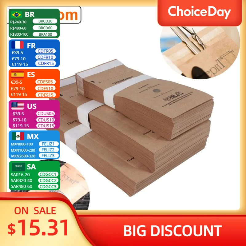 100pcs Disposable Sterilizer Sterilization Bag Disinfection Bag Cosmetics Nail Tool Pouch Disinfection Machine Accessory
100pcs Disposable Sterilizer Sterilization Bag Disinfection Bag Cosmetics Nail Tool Pouch Disinfection Machine Accessory