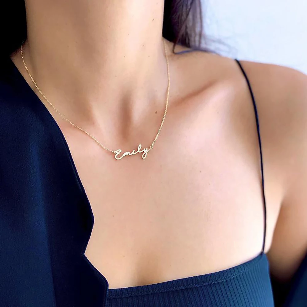 Stainless Steel Jewelry Personalized Name Charm Necklace for Women Custom Unique Nameplate Boho Gold Necklaces Christmas Gift
Stainless Steel Jewelry Personalized Name Charm Necklace for Women Custom Unique Nameplate Boho Gold Necklaces Christmas Gift