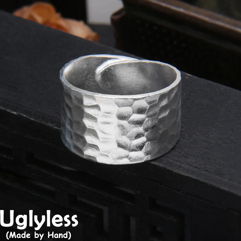 Uglyless Genuine 990 Silver Granny Rings for Women Simple Exotic Blank Silver Wide Rings Impressive Ethnic Jewelry Minimalist
Uglyless Genuine 990 Silver Granny Rings for Women Simple Exotic Blank Silver Wide Rings Impressive Ethnic Jewelry Minimalist