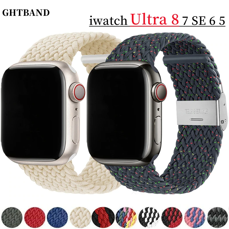 strap For iwatch series Ultra 8 7 SE 6 5 4 3 band Nylon Adjustable bracelet for apple watch 49 mm 45 mm 41mm 38mm 40mm 42mm 44mm
strap For iwatch series Ultra 8 7 SE 6 5 4 3 band Nylon Adjustable bracelet for apple watch 49 mm 45 mm 41mm 38mm 40mm 42mm 44mm