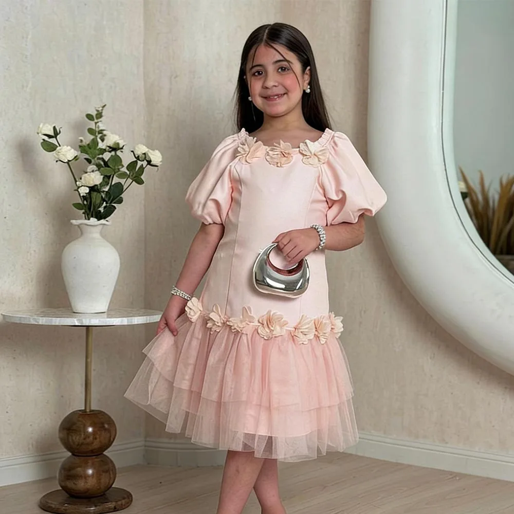 Pink Cute Flower Girl dresses Satin Dress for girls Elegant Birthday Dress 3D Flower Girl Princess Dress Short Kids' dresses
Pink Cute Flower Girl dresses Satin Dress for girls Elegant Birthday Dress 3D Flower Girl Princess Dress Short Kids' dresses