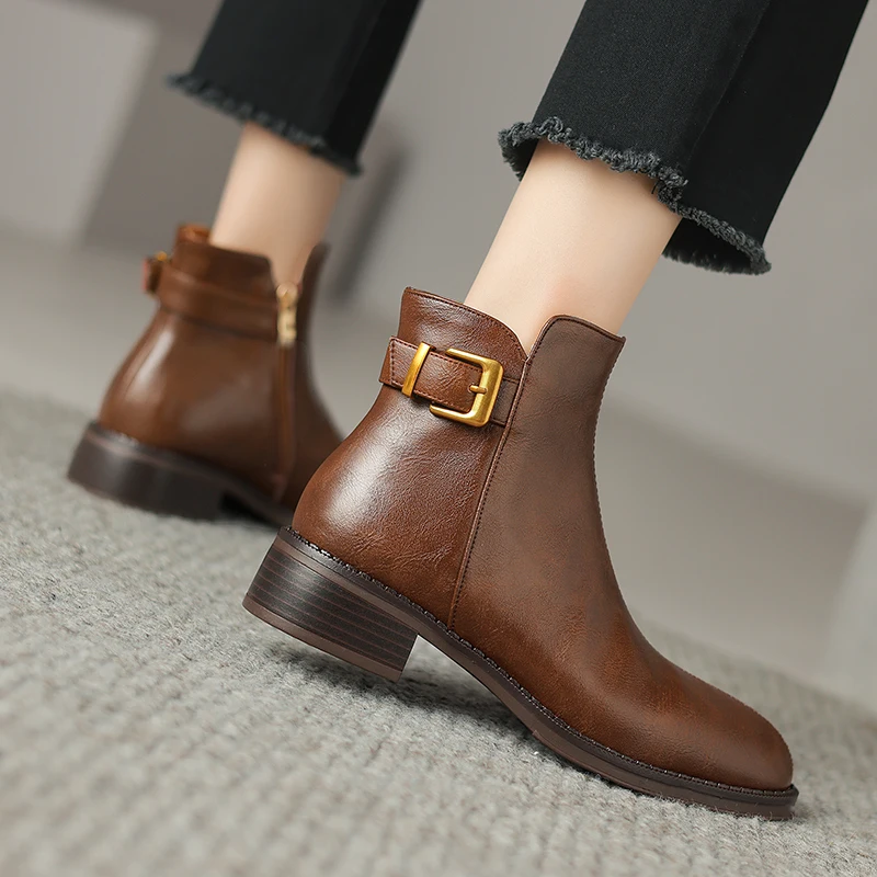 2024 New Autumn Winter Women Boot Fashion Short Boots Round Toe Chunky Shoes for Women Chelsea Cowboy Boots Ankle Boots
2024 New Autumn Winter Women Boot Fashion Short Boots Round Toe Chunky Shoes for Women Chelsea Cowboy Boots Ankle Boots