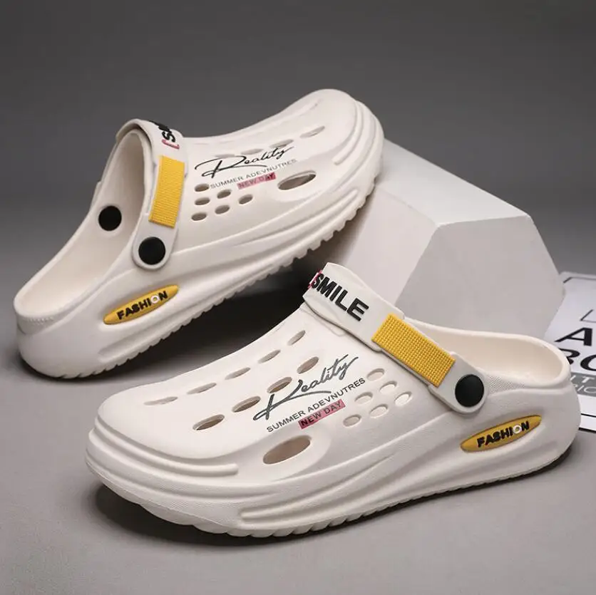 Summer Clogs Slippers Men Clogs Slippers Soft Sole Breathable Beach Slippers Men Home Slippers Outdoor Antiskid Slippers
Summer Clogs Slippers Men Clogs Slippers Soft Sole Breathable Beach Slippers Men Home Slippers Outdoor Antiskid Slippers