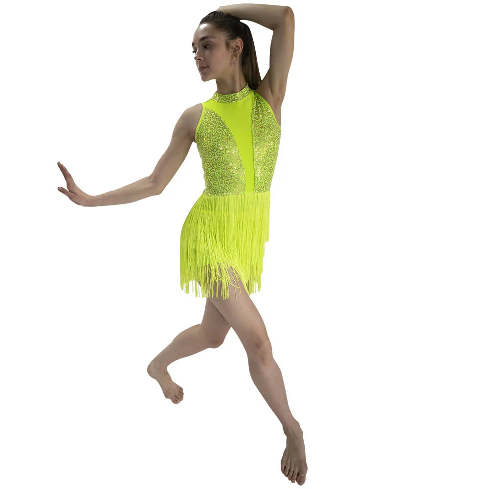 Kids Girls Contemporary Jazz Latin Dance Lyrical Tassel Dress Girls Women Sleeveless Leotard Tassel Skirt and Sequin Front
Kids Girls Contemporary Jazz Latin Dance Lyrical Tassel Dress Girls Women Sleeveless Leotard Tassel Skirt and Sequin Front