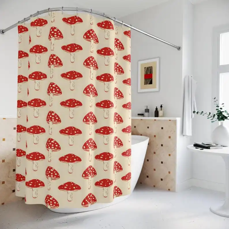 Red Mushroom Shower Curtain: Whimsical Forest Bathroom Decor
Red Mushroom Shower Curtain: Whimsical Forest Bathroom Decor