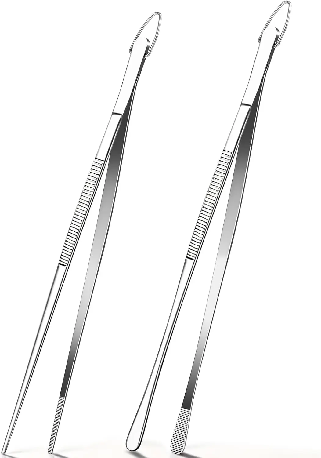 12" Stainless Steel Kitchen Tweezers, 2-Pack Round & Pointed Tips, BBQ Cooking Tongs
12" Stainless Steel Kitchen Tweezers, 2-Pack Round & Pointed Tips, BBQ Cooking Tongs