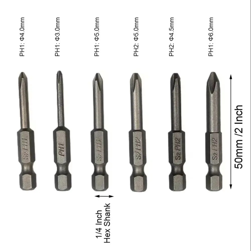 6Pcs 50mm Long 1/4'' Shank Screwdriver Bits Set Steel Magnetic Hex Cross Head Screw Driver Screwdriver Bit Hand Tools
6Pcs 50mm Long 1/4'' Shank Screwdriver Bits Set Steel Magnetic Hex Cross Head Screw Driver Screwdriver Bit Hand Tools