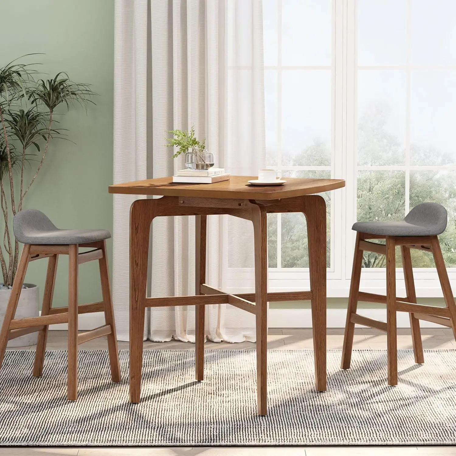 Modern Square Rubberwood Leg Bar Height Coffee Table Walnut Kitchen Table
Modern Square Rubberwood Leg Bar Height Coffee Table Walnut Kitchen Table