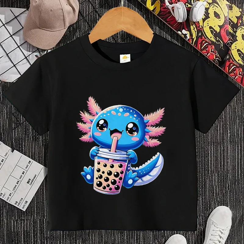Axolotl Drink Boba Tea Funny Kids T Shirt Girls Summer Tops Boys Clothes Cartoon Kawaii Tops Children Short Sleeve T-shirt
Axolotl Drink Boba Tea Funny Kids T Shirt Girls Summer Tops Boys Clothes Cartoon Kawaii Tops Children Short Sleeve T-shirt
