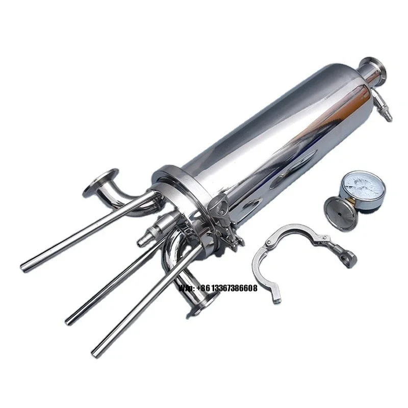 Food Grade Stainless Steel SS304 Sanitary Single Core Micro Filter for Milk,Beer and Wort
Food Grade Stainless Steel SS304 Sanitary Single Core Micro Filter for Milk,Beer and Wort