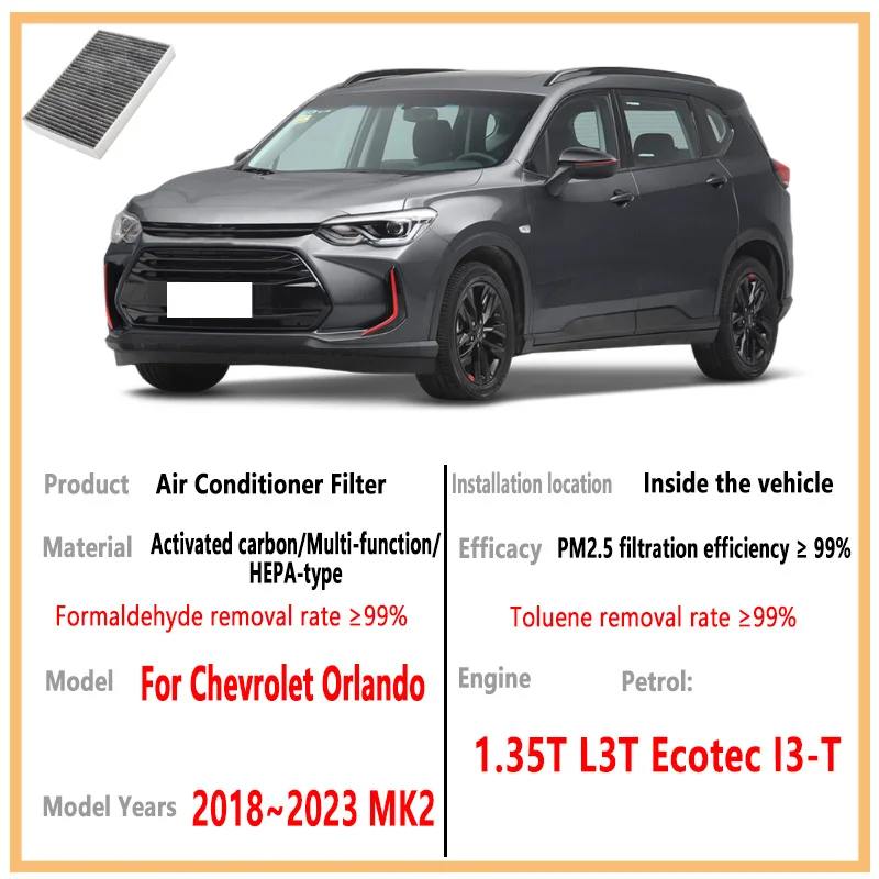 Автомобильные аксессуары для Chevrolet Orlando 2018 ~ 2023 MK2 Фильтр для кондиционера Салонный фильтр с комплектом для замены активированного угля
Автомобильные аксессуары для Chevrolet Orlando 2018 ~ 2023 MK2 Фильтр для кондиционера Салонный фильтр с комплектом для замены активированного угля