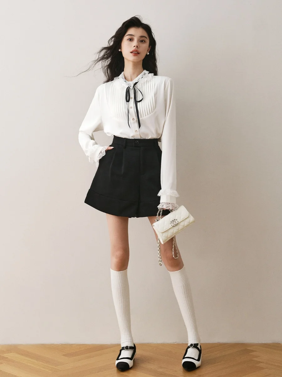 White Lace-Up Long Sve irt Women's 2023 Early Autumn New High-End Sensation Small Design Korean Sle Commute irt
White Lace-Up Long Sve irt Women's 2023 Early Autumn New High-End Sensation Small Design Korean Sle Commute irt