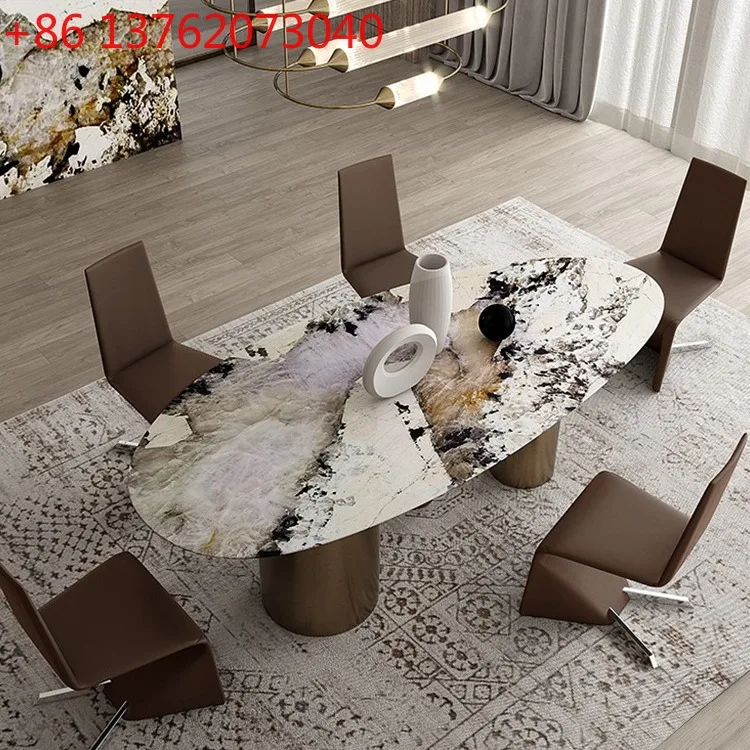 Italian Pandora Oval Dining Table Italian Light Luxury Natural Marble Dining Table
Italian Pandora Oval Dining Table Italian Light Luxury Natural Marble Dining Table