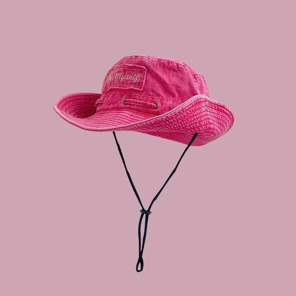 Fashionable Vintage Wash Western Cowboy Hat Solid Color Drawstring Sunscreen Hat Sun Protection Fisherman Hat Camping
Fashionable Vintage Wash Western Cowboy Hat Solid Color Drawstring Sunscreen Hat Sun Protection Fisherman Hat Camping